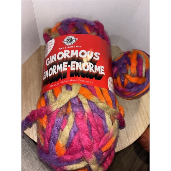 Loops & Threads Other - Loops & Threads Ginormous Yarn Skein Phantom Ombré Acrylic Purple Orange Pink